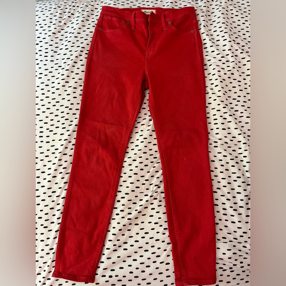 Red Madewell high waisted skinny jeans size 29
